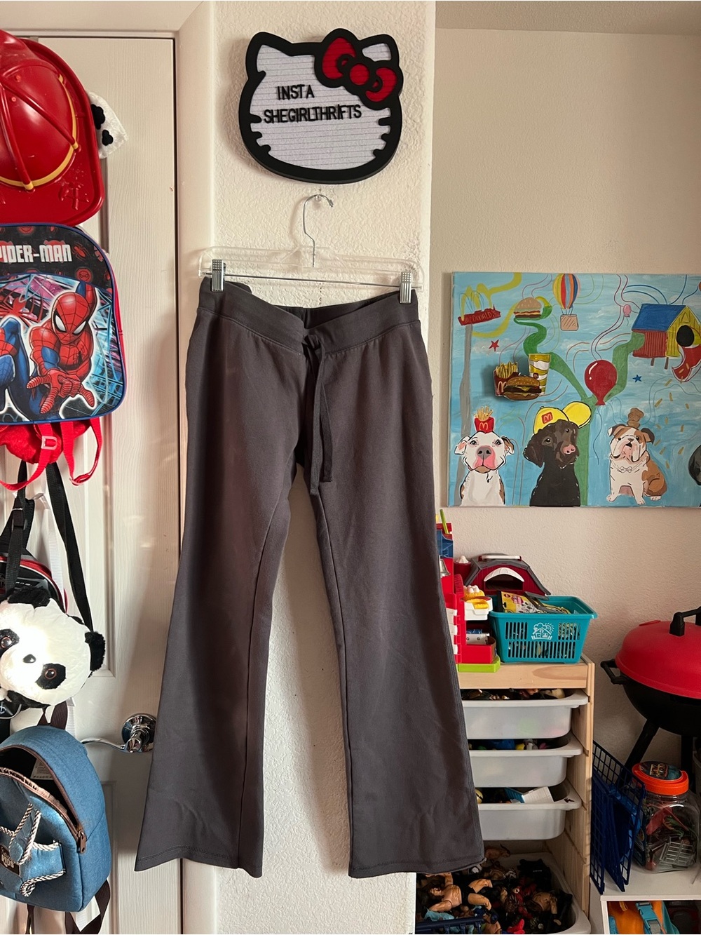 dark grey sweatpants